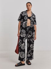 Simply Be Black Beach Co-Ord 100% Cotton Cover-Up - Image 2 of 5