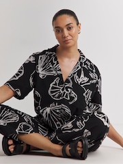 Simply Be Black Beach Co-Ord 100% Cotton Cover-Up - Image 4 of 5