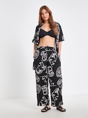 Simply Be Black Beach Co-Ord 100% Cotton Cover-Up - Image 5 of 5