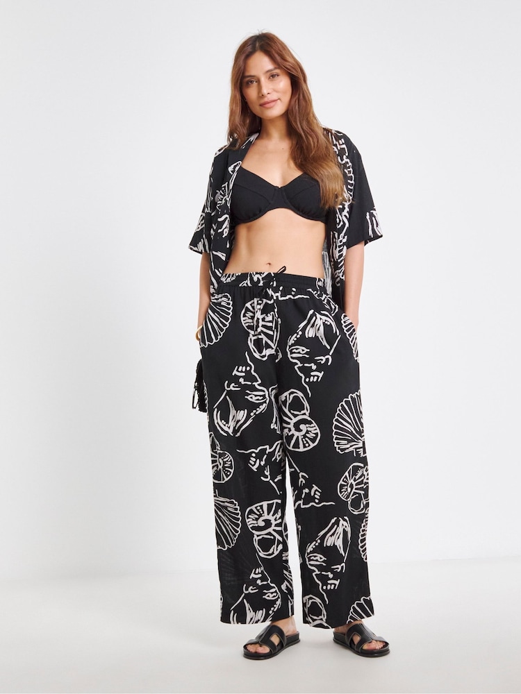Simply Be Black Beach Co-Ord 100% Cotton Cover-Up - Image 5 of 5