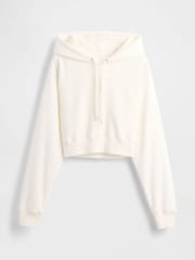 GapStudio White Vintage Soft Cropped Hoodie - Image 5 of 5