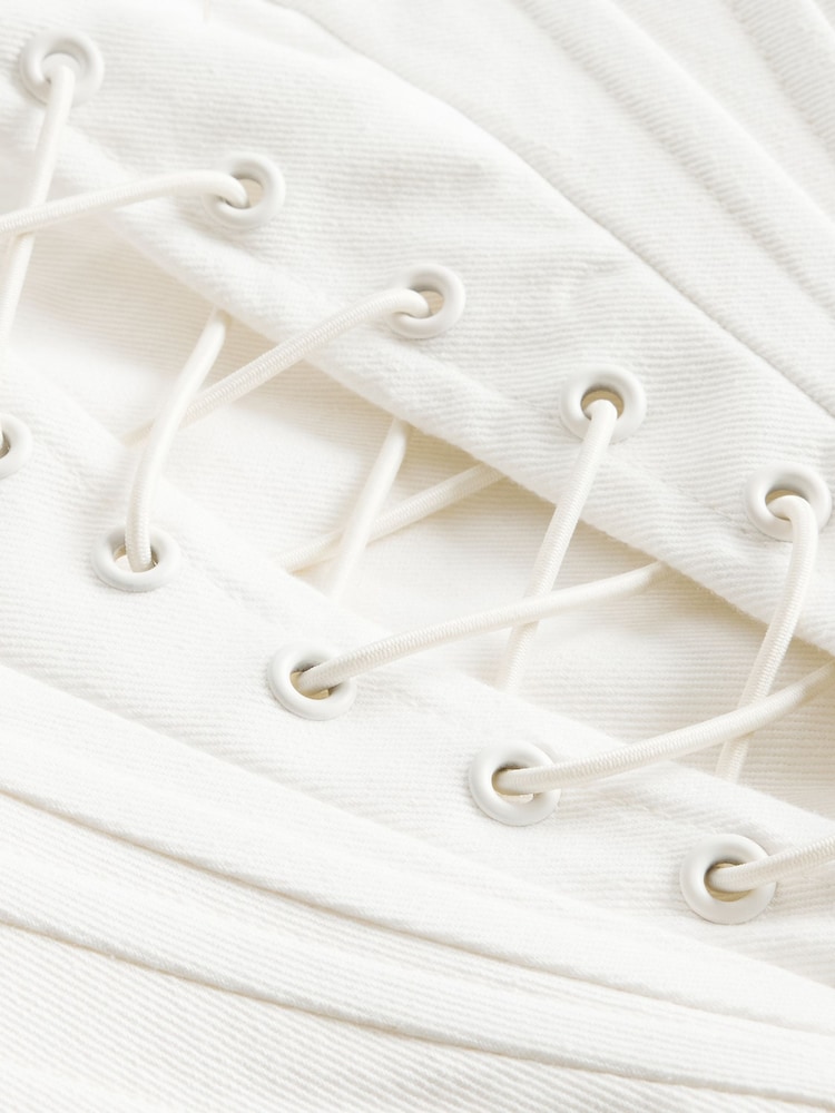 GapStudio White Corset Belt - Image 7 of 7