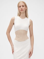 GapStudio Beige Corset Belt - Image 1 of 5