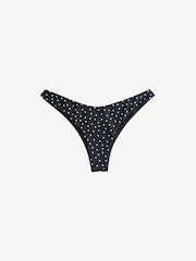 Away That Day Black/White Polka Dot Fiji Bikini Bottoms - Image 1 of 4