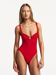 Away That Day Red Cannes One Piece Swimsuit - Image 1 of 4