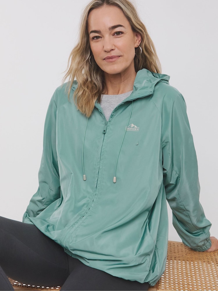 Snowdonia Green Lightweight Bubble Hem Printed Jacket - Image 1 of 4