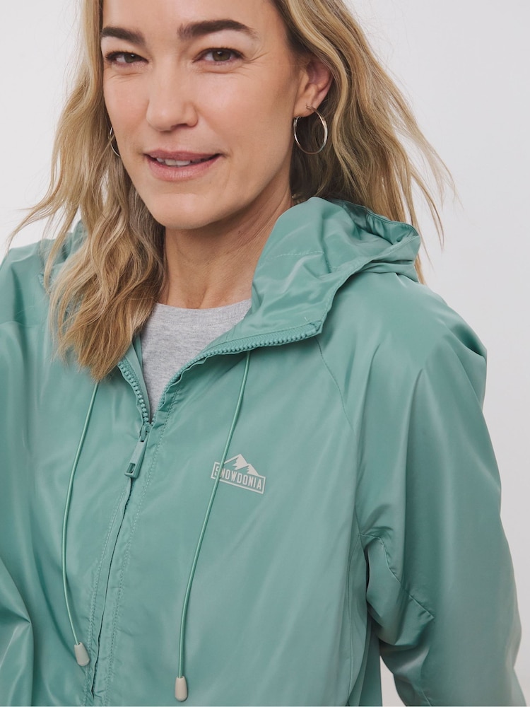 Snowdonia Green Lightweight Bubble Hem Printed Jacket - Image 2 of 4