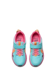 Clarks Blue Standard Fit (F) Selva Hero Kid Shoes - Image 6 of 8