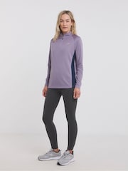 Snowdonia Purple Base Layer 1/4 Zip Neck Top - Image 4 of 4