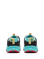 Clarks Black Blue Kids Selva Hero Shoes - Image 5 of 8