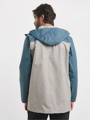 Snowdonia Blue Waterproof Colour Block Hooded Jacket - Image 2 of 4