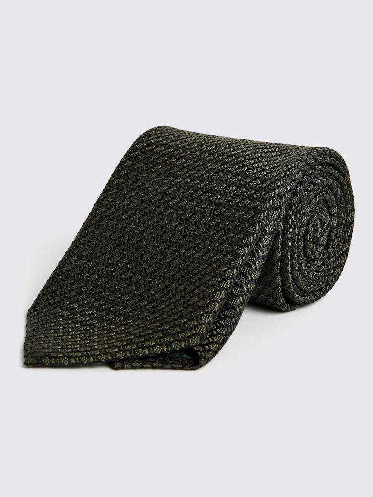 MOSS Green Italian Grenadine Tie - Image 1 of 2