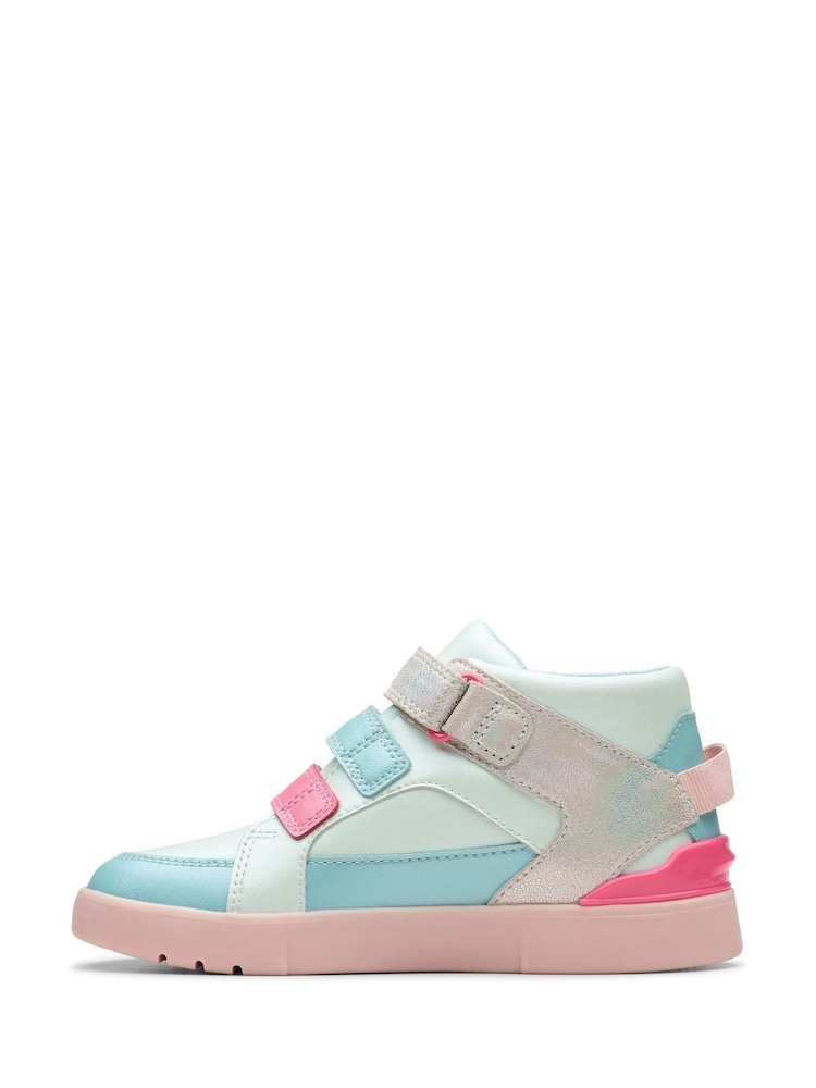 Clarks Blue Standard Fit (F) Multi Oslo Play Kid Boots - Image 2 of 7