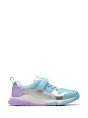 Clarks Blue Standard Fit (F) Tidal Shell Kid Shoes - Image 1 of 8