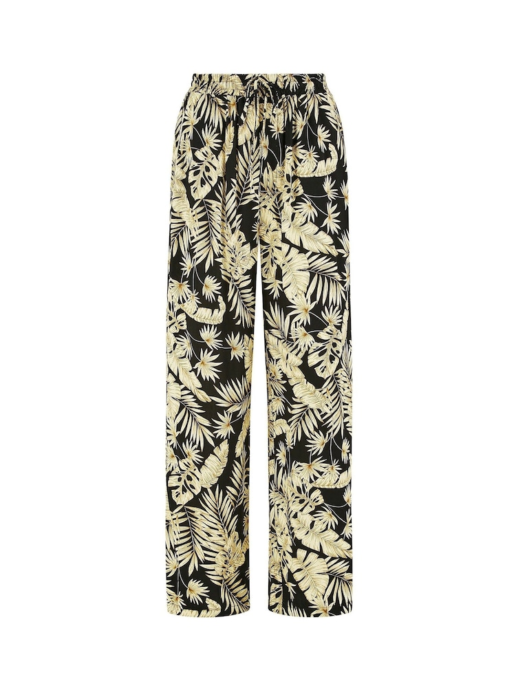 Yumi Relaxed Fit Fern Print Trousers - Imagen 4 de 4 Yumi Relaxed Fit Fern Print Trousers - Imagen 4 de 4