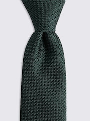 MOSS Green Italian Forest Grenadine Tie - Image 2 of 2