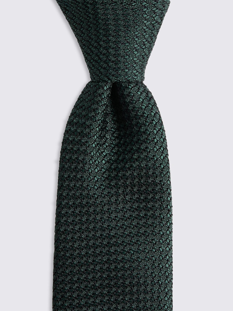 MOSS Green Italian Forest Grenadine Tie - Image 2 of 2