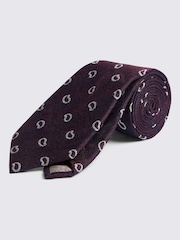 MOSS Red Burgundy Paisley Tie - Image 1 of 2