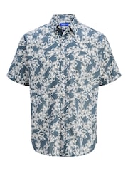 JACK & JONES Junior Grey 100% Cotton Printed Short Sleeve Summer Shirt - Image 5 of 5