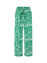 Yumi Green Relaxed Fit Ikat Print Trousers - Image 4 of 4