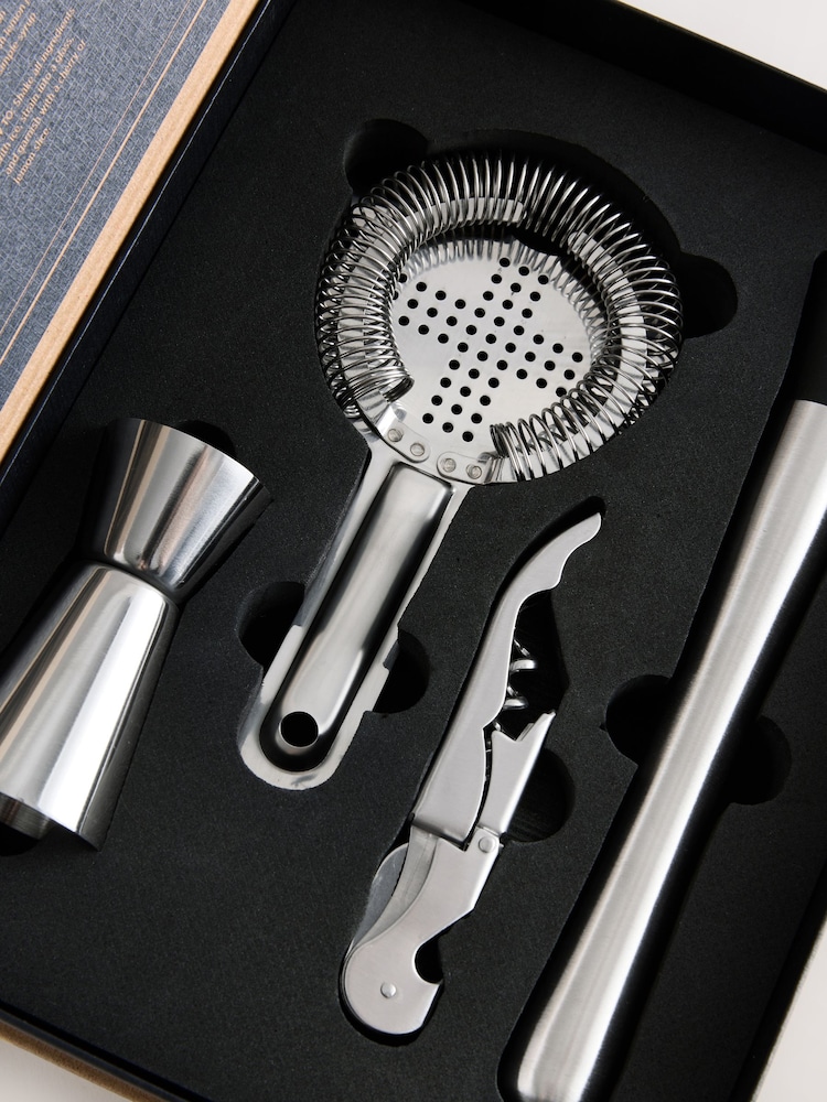 Silver Bartenders Tool Kit Gift Set - Image 3 of 3 Silver Bartenders Tool Kit Gift Set - Image 3 of 3