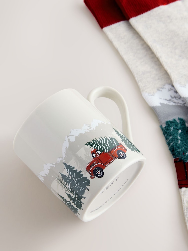 Festive Truck Christmas Mug And Socks Gift Set - Image 2 of 4 Festive Truck Christmas Mug And Socks Gift Set - Image 2 of 4