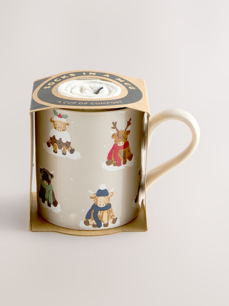 Hamish The Cow Christmas Mug And Socks Gift Set - Image 1 of 3