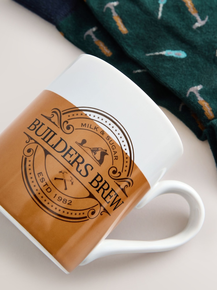 Multi Builders Brew Mug And Socks Set - Image 2 of 3