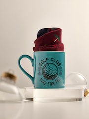 Blue Golf Mug And Socks Set - Image 1 of 2