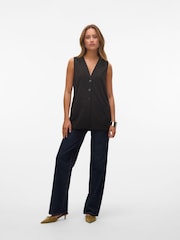VERO MODA Black Long Line Waistcoat - Image 1 of 4