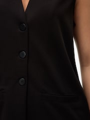 VERO MODA Black Long Line Waistcoat - Image 3 of 4