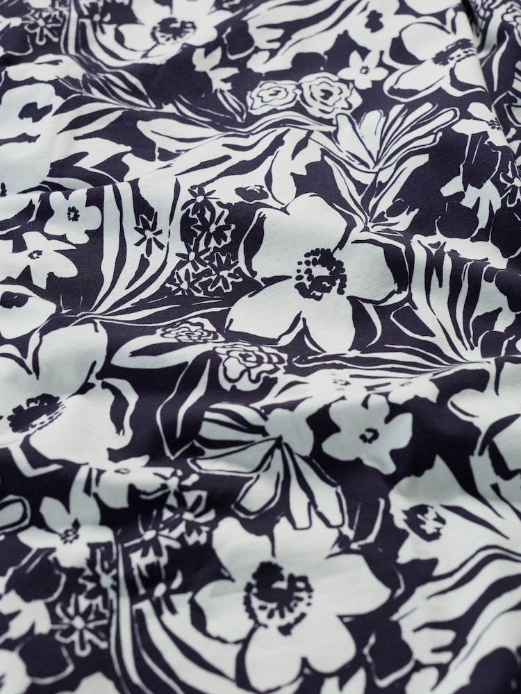 Seasalt Cornwall Blue Ready Sail Printed Jersey Midi Skirt - Image 5 of 5