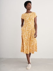 Seasalt Cornwall Yellow Bell Gable Above-Ankle Dress - Image 1 of 5