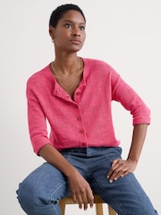 Seasalt Cornwall Pink Pentire Steps Cardigan - Image 1 of 5