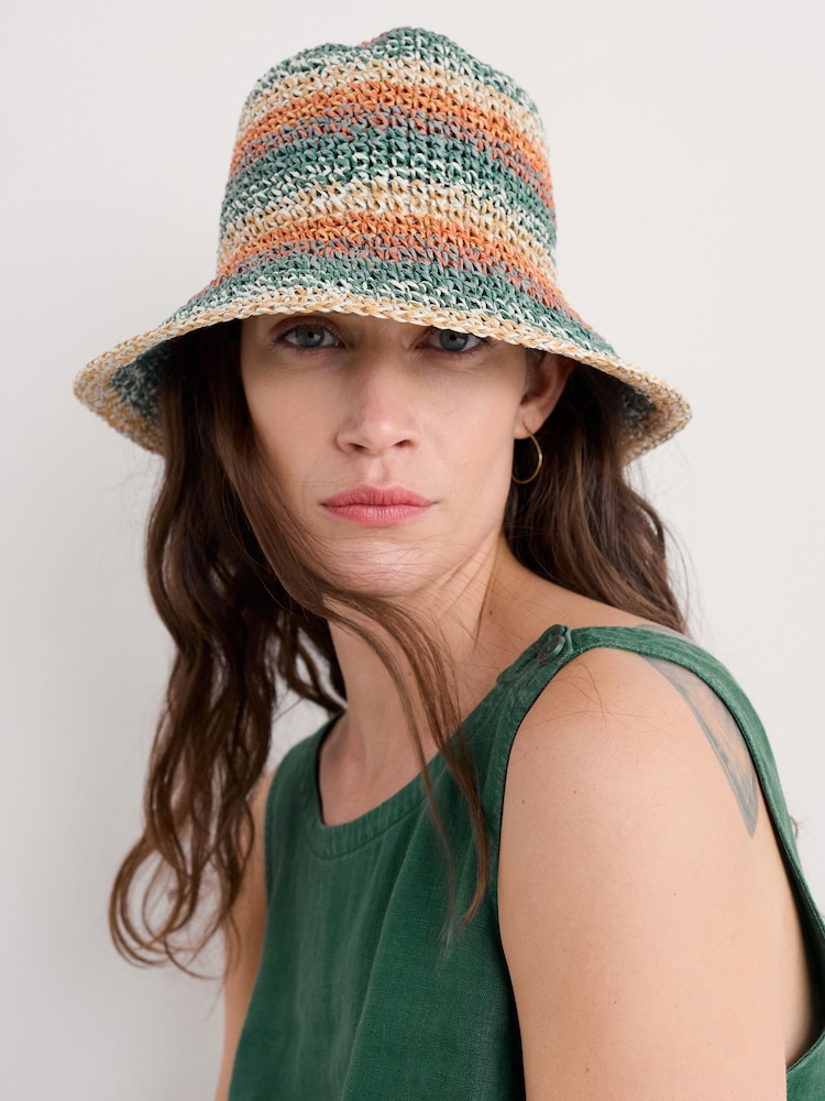 Seasalt Cornwall Multi 100% Cotton Castle Point Hat - Image 2 of 4