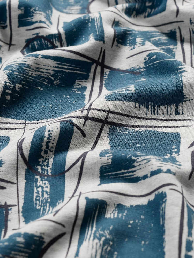 Seasalt Cornwall Blue Bright Wave Printed 100% Cotton Sweatshirt - Image 5 of 5 Seasalt Cornwall Blue Bright Wave Printed 100% Cotton Sweatshirt - Image 5 of 5