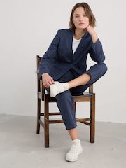 Seasalt Cornwall Blue Quintet Linen Blend Blazer - Image 1 of 5