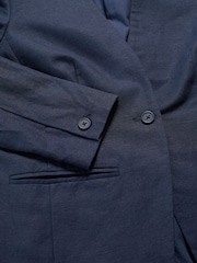 Seasalt Cornwall Blue Quintet Linen Blend Blazer - Image 5 of 5