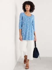 Seasalt Cornwall Busy Lizzy 3/4 Sleeve Slub Jersey 100% Cotton Tunic - Imagen 3 de 5