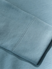Seasalt Cornwall Blue Clear Wing V-Neck Collared 100% Cotton Sweatshirt - Image 5 of 5