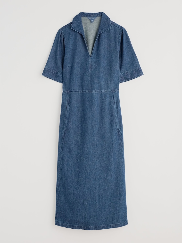 Seasalt Cornwall Fen Violet Denim Dress - Image 4 of 5