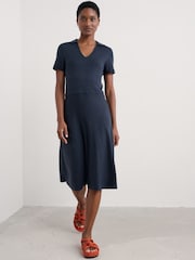Seasalt Cornwall Blue Trebarwith 100% Cotton Dress - Image 1 of 5