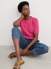 Seasalt Cornwall Pink Studio 100%  Cotton Top - Image 1 of 5