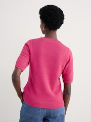 Seasalt Cornwall Pink Studio 100%  Cotton Top - Image 2 of 5