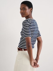 Seasalt Cornwall Blue Gorse Lane Rib T-Shirt - Image 2 of 8