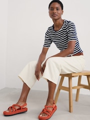 Seasalt Cornwall Blue Gorse Lane Rib T-Shirt - Image 4 of 8