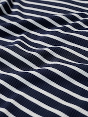 Seasalt Cornwall Blue Gorse Lane Rib T-Shirt - Image 8 of 8