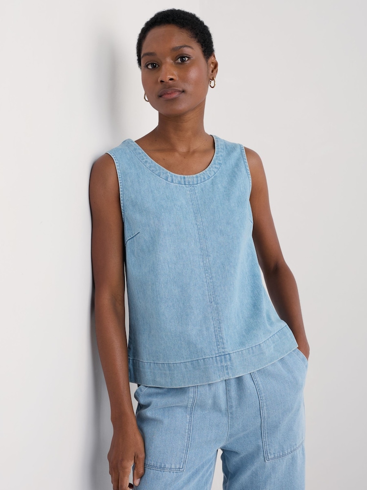Chaleco de denim Gawen de Seasalt Cornwall - Imagen 1 de 5