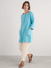 Seasalt Cornwall Harbour Wall 100% Linen Tunic - Imagen 3 de 5