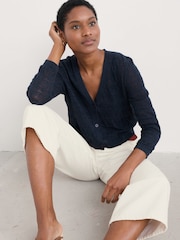 Seasalt Cornwall Blue Sweet Day 100% Cotton Cardigan - Image 1 of 4